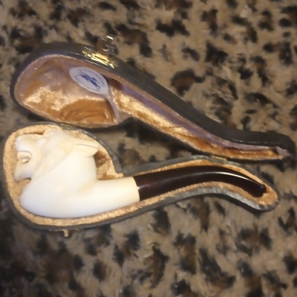 A. Luccieanno Meerschaum Tobacco Pipe Tiger - Picture 4 of 4